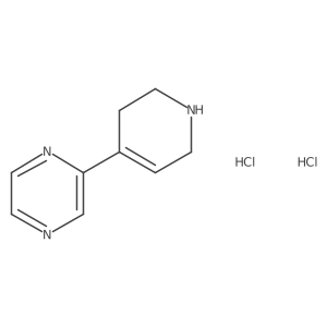 2-(1,2,3,6-Tetrahydropyridin-4-yl)pyrazine dihydrochloride结构式