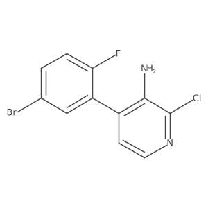 4-(5-Bromo-2-fluorophenyl)-2-chloropyridin-3-amine结构式