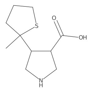 4-(2-Methylthiolan-2-yl)pyrrolidine-3-carboxylic acid结构式