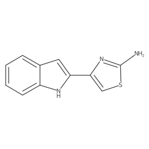 4-(1H-Indol-2-yl)thiazol-2-amine结构式