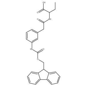 (2S)-2-{2-[3-({[(9H-fluoren-9-yl)methoxy]carbonyl}amino)phenyl]acetamido}butanoic acid结构式