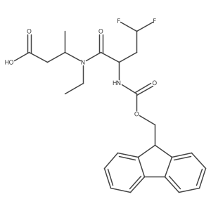 3-[N-ethyl-2-({[(9H-fluoren-9-yl)methoxy]carbonyl}amino)-4,4-difluorobutanamido]butanoic acid Structure