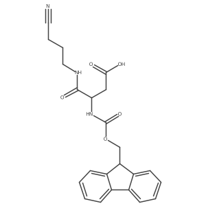 3-[(3-cyanopropyl)carbamoyl]-3-({[(9H-fluoren-9-yl)methoxy]carbonyl}amino)propanoic acid结构式