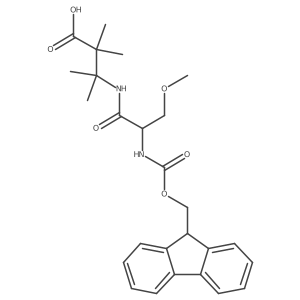 3-[2-({[(9H-fluoren-9-yl)methoxy]carbonyl}amino)-3-methoxypropanamido]-2,2,3-trimethylbutanoic acid结构式