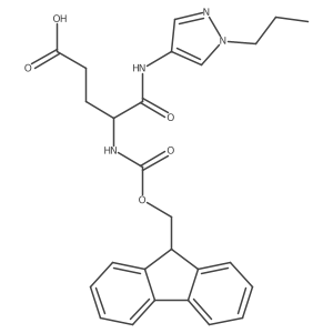 4-({[(9H-fluoren-9-yl)methoxy]carbonyl}amino)-4-[(1-propyl-1H-pyrazol-4-yl)carbamoyl]butanoic acid Structure
