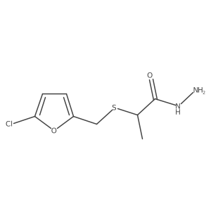 2-{[(5-Chlorofuran-2-yl)methyl]sulfanyl}propanehydrazide结构式