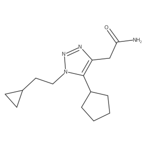 2-[5-cyclopentyl-1-(2-cyclopropylethyl)-1H-1,2,3-triazol-4-yl]acetamide结构式