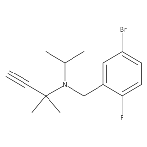 [(5-Bromo-2-fluorophenyl)methyl](2-methylbut-3-yn-2-yl)(propan-2-yl)amine Structure