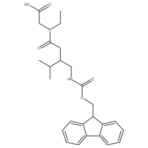 2-{N-ethyl-3-[({[(9H-fluoren-9-yl)methoxy]carbonyl}amino)methyl]-4-methylpentanamido}acetic acid Structure