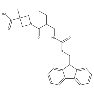 1-{2-[({[(9H-fluoren-9-yl)methoxy]carbonyl}amino)methyl]butanoyl}-3-methylazetidine-3-carboxylic acid Structure