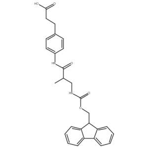 3-{4-[3-({[(9H-fluoren-9-yl)methoxy]carbonyl}amino)-2-methylpropanamido]phenyl}propanoic acid结构式