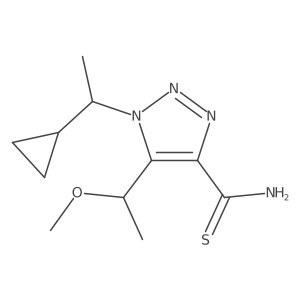 1-(1-cyclopropylethyl)-5-(1-methoxyethyl)-1H-1,2,3-triazole-4-carbothioamide结构式