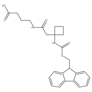 4-{2-[1-({[(9H-fluoren-9-yl)methoxy]carbonyl}amino)cyclobutyl]acetamido}butanoic acid结构式