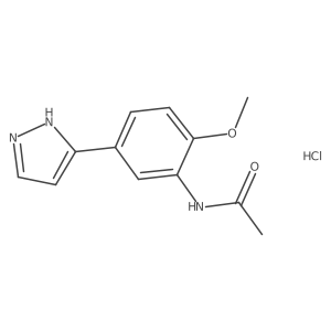 N-[2-Methoxy-5-(1h-pyrazol-3-yl)phenyl]acetamide hydrochloride结构式