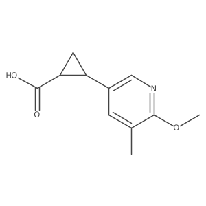 rac-(1R,2R)-2-(6-methoxy-5-methylpyridin-3-yl)cyclopropane-1-carboxylic acid结构式