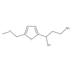 (1S)-3-amino-1-[5-(methoxymethyl)furan-2-yl]propan-1-ol结构式