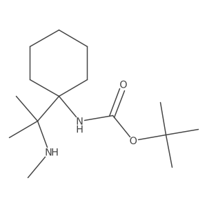 tert-butyl N-{1-[2-(methylamino)propan-2-yl]cyclohexyl}carbamate结构式