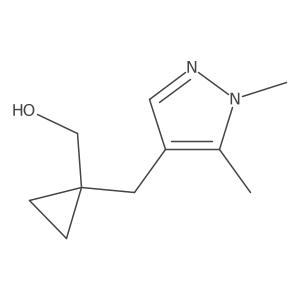 {1-[(1,5-dimethyl-1H-pyrazol-4-yl)methyl]cyclopropyl}methanol结构式