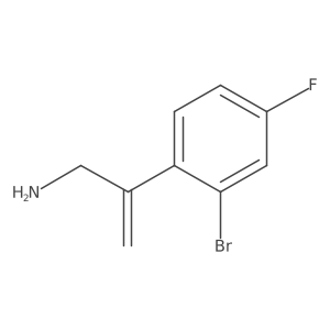 2-(2-Bromo-4-fluorophenyl)prop-2-en-1-amine结构式