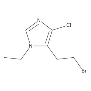 5-(2-bromoethyl)-4-chloro-1-ethyl-1H-imidazole结构式