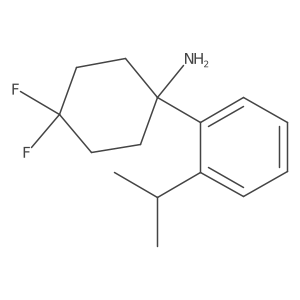 4,4-Difluoro-1-[2-(propan-2-yl)phenyl]cyclohexan-1-amine结构式
