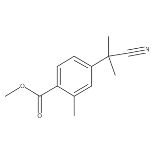 Methyl 4-(1-cyano-1-methylethyl)-2-methylbenzoate结构式