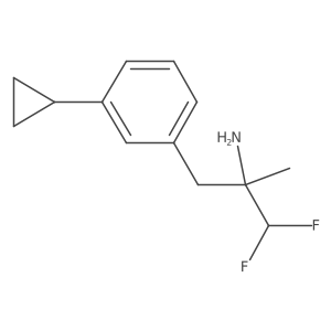 3-(3-Cyclopropylphenyl)-1,1-difluoro-2-methylpropan-2-amine结构式