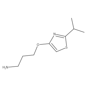 3-{[2-(Propan-2-yl)-1,3-thiazol-4-yl]oxy}propan-1-amine结构式