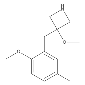 3-Methoxy-3-[(2-methoxy-5-methylphenyl)methyl]azetidine结构式