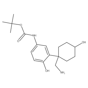 tert-butyl N-{3-[1-(aminomethyl)-4-hydroxycyclohexyl]-4-hydroxyphenyl}carbamate Structure