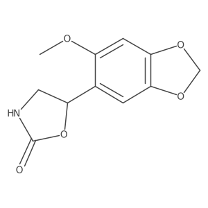 5-(6-Methoxy-1,3-dioxaindan-5-yl)-1,3-oxazolidin-2-one结构式