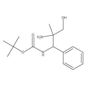 tert-butyl N-(2-amino-3-hydroxy-2-methyl-1-phenylpropyl)carbamate Structure