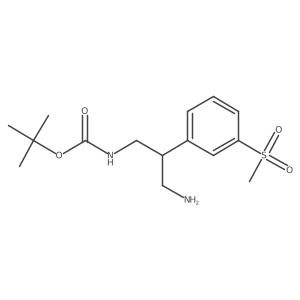 tert-butyl N-[3-amino-2-(3-methanesulfonylphenyl)propyl]carbamate Structure