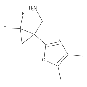 [1-(Dimethyl-1,3-oxazol-2-yl)-2,2-difluorocyclopropyl]methanamine Structure