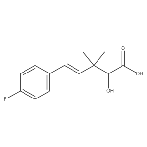 5-(4-Fluorophenyl)-2-hydroxy-3,3-dimethylpent-4-enoic acid Structure