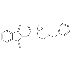 1,3-dioxo-2,3-dihydro-1H-isoindol-2-yl 1-[2-(benzyloxy)ethyl]cyclopropane-1-carboxylate结构式