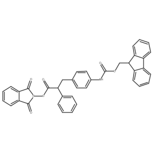 1,3-dioxo-2,3-dihydro-1H-isoindol-2-yl 3-[4-({[(9H-fluoren-9-yl)methoxy]carbonyl}amino)phenyl]-2-phenylpropanoate Structure