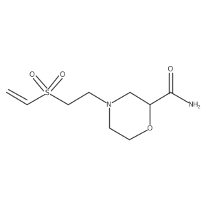 4-(2-Ethenylsulfonylethyl)morpholine-2-carboxamide结构式
