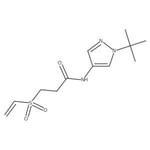 N-(1-Tert-butylpyrazol-4-yl)-3-ethenylsulfonylpropanamide结构式