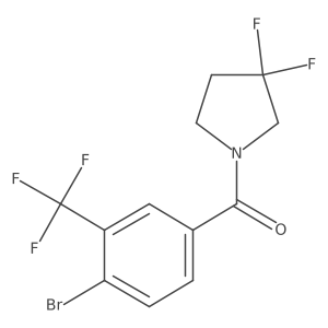(4-Bromo-3-trifluoromethylphenyl)-(3,3-difluoropyrrolidin-1-yl)-methanone结构式