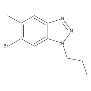 6-bromo-5-methyl-1-propyl-1H-1,2,3-benzotriazole结构式