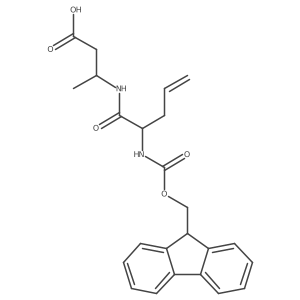 (3R)-3-[2-({[(9H-fluoren-9-yl)methoxy]carbonyl}amino)pent-4-enamido]butanoic acid Structure