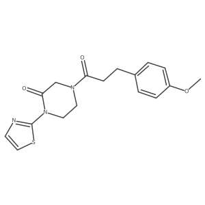 4-[3-(4-Methoxyphenyl)propanoyl]-1-(1,3-thiazol-2-yl)piperazin-2-one Structure