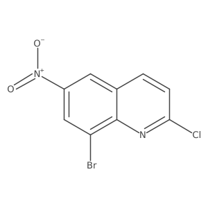 8-Bromo-2-chloro-6-nitroquinoline结构式