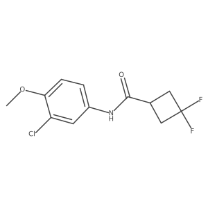 N-(3-chloro-4-methoxyphenyl)-3,3-difluorocyclobutane-1-carboxamide结构式