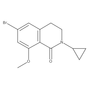 6-Bromo-2-cyclopropyl-3,4-dihydro-8-methoxy-1(2h)-isoquinolinone结构式
