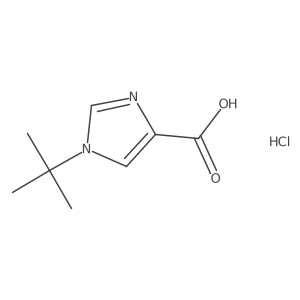 1-Tert-butylimidazole-4-carboxylic acid;hydrochloride结构式