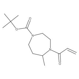 Tert-butyl 5-methyl-4-(prop-2-enoyl)-1,4-diazepane-1-carboxylate结构式