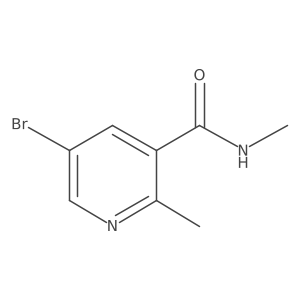 5-Bromo-N,2-dimethylpyridine-3-carboxamide结构式