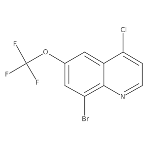 8-Bromo-4-chloro-6-(trifluoromethoxy)quinoline结构式